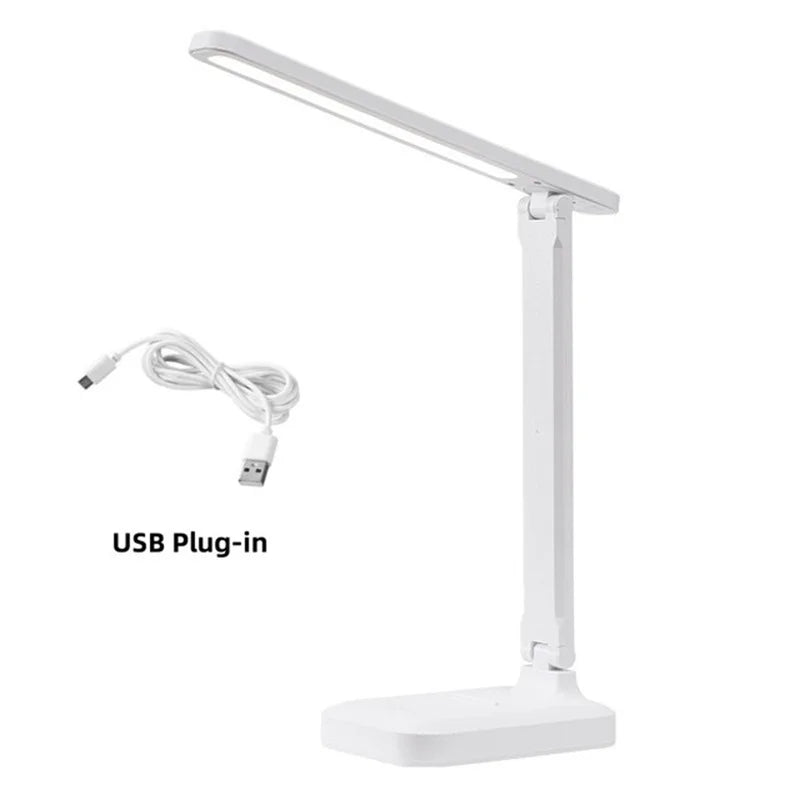 Foldable Table Lamp Led Desk Lamp 3 Type Stepless Dimmable Touch Bedside Reading Eye Protection Night Light USB Chargeable