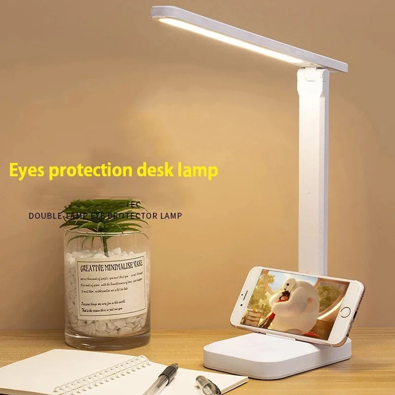 Foldable Table Lamp Led Desk Lamp 3 Type Stepless Dimmable Touch Bedside Reading Eye Protection Night Light USB Chargeable