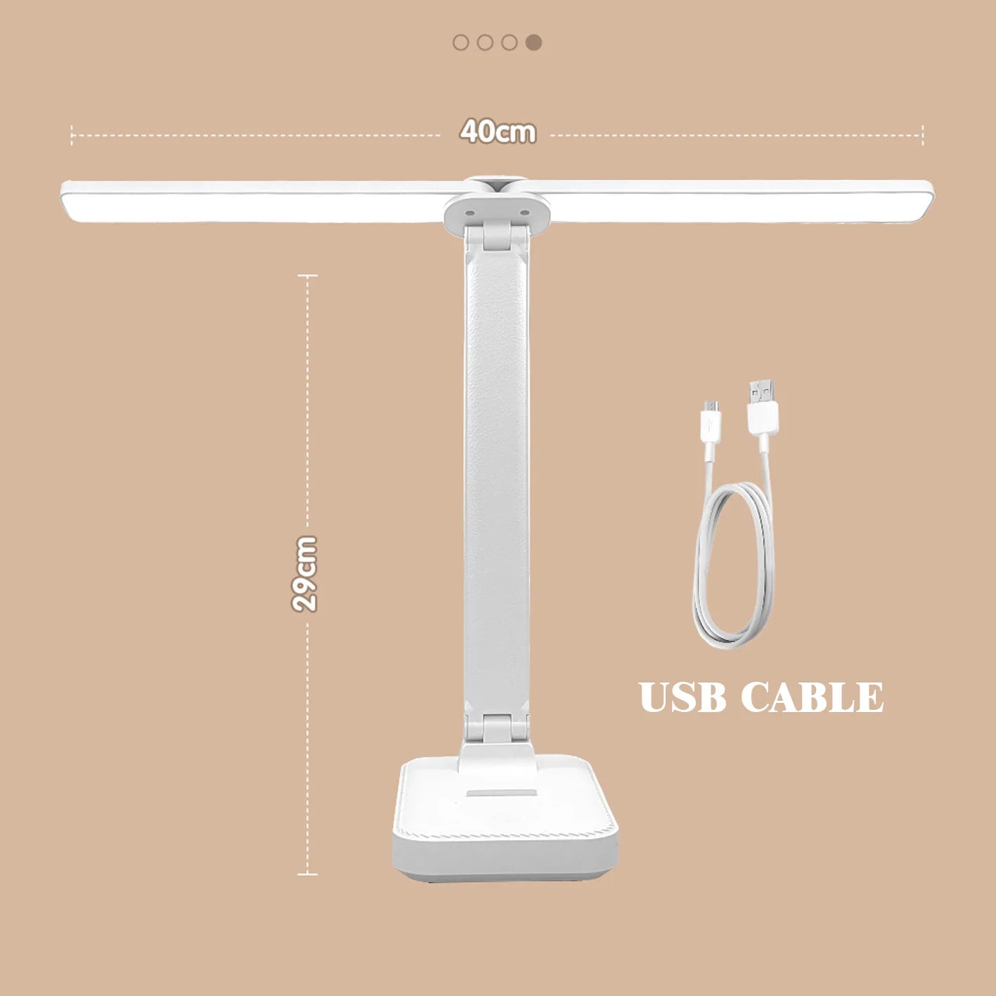 LED Desk Lamp USB Rechargeable Table Lamp 3 Levels Dimmable Touch Desk Lighting Eye Protection Foldable For Bedroom Desk Light