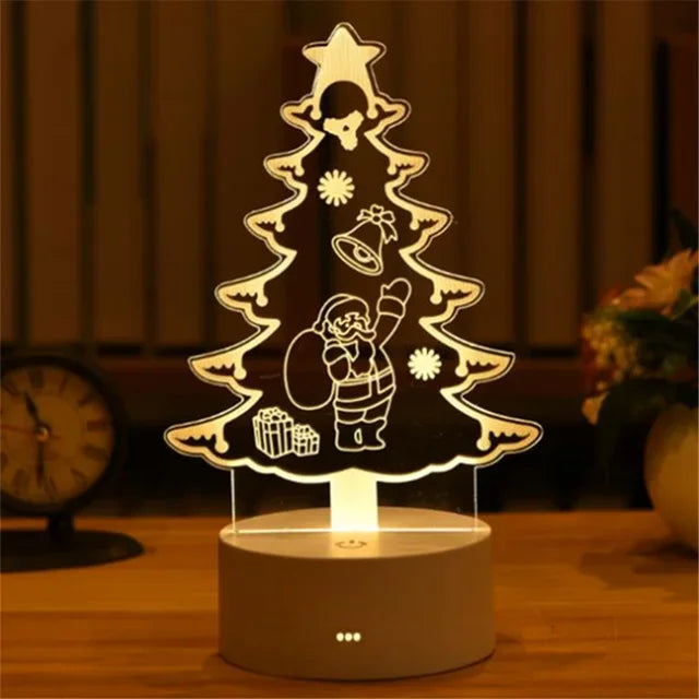 Romantic Love 3D Acrylic Led Lamp for Home Children's Night Light Table Lamp Christmas Party Decor Valentine's Day Bedside Lamp