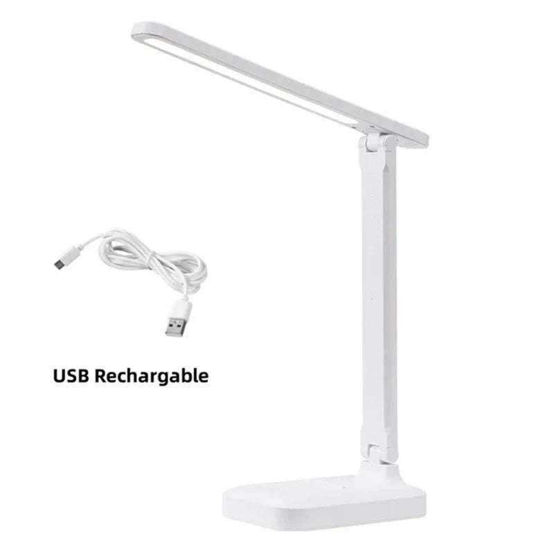 Foldable Table Lamp Led Desk Lamp 3 Type Stepless Dimmable Touch Bedside Reading Eye Protection Night Light USB Chargeable